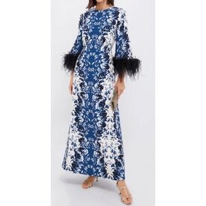 Tuckernuck Blue and White Floral Maxi Dress